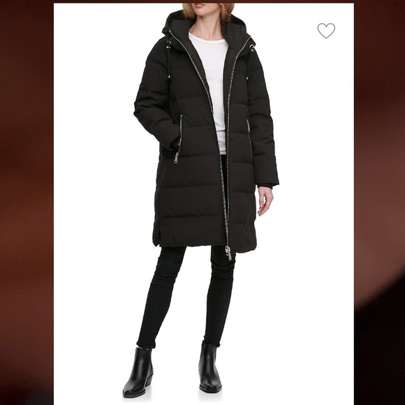 DKNY Hooded Down Fill Puffer Jacket NEW! Never Worn - Picture 4 of 7